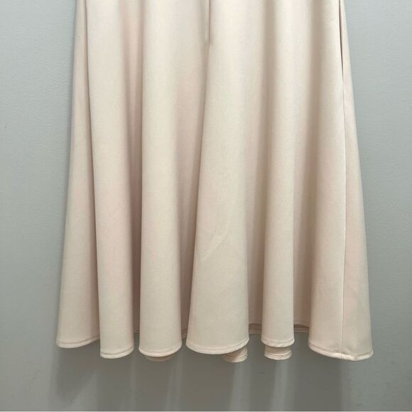 NWT Gal Meets Glam Lydia Dress A Line Fit & Flare Knee Length Pockets in Oatmeal - Picture 7 of 11